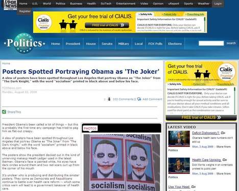 Posters geven Obama weer als The Joker