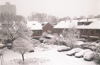 Sneeuw in Voorburg
