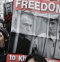 Demonstratie tegen veroordeling Chodorkovski