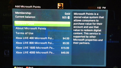 Microsoft points VS