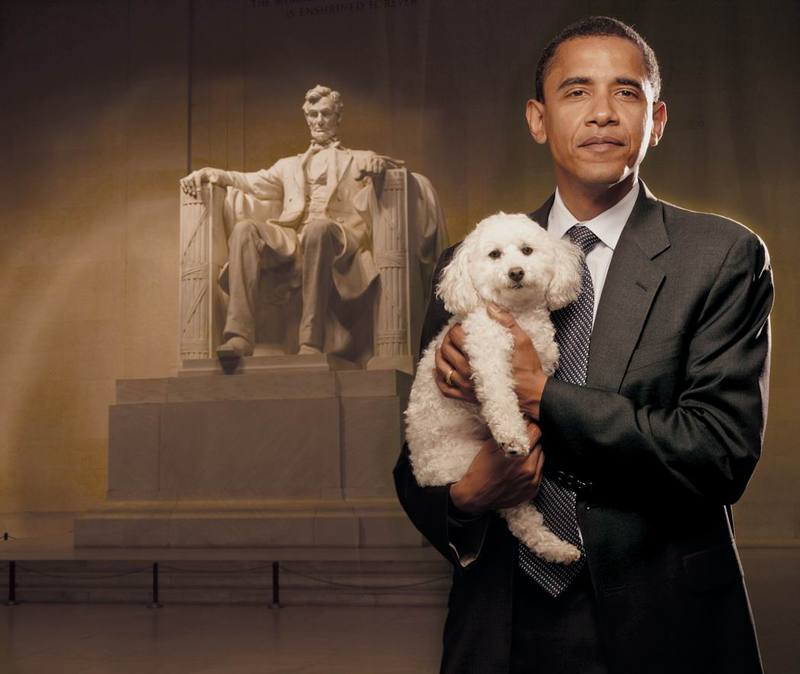 Obama met hond