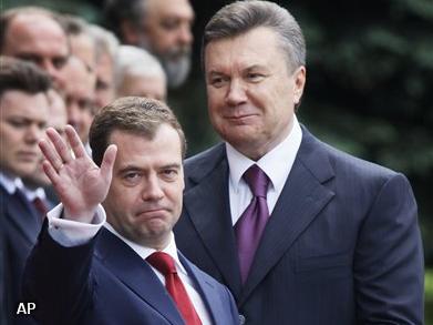 Medvedev op bezoek in Oekraïne