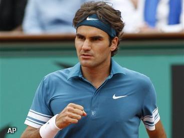 Roger Federer door in Halle