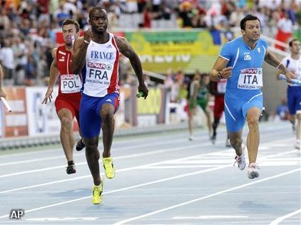 Frankrijk wint 4x100 meter estafette