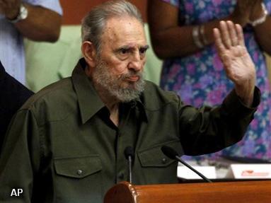Fidel Castro spreekt in Cubaans parlement