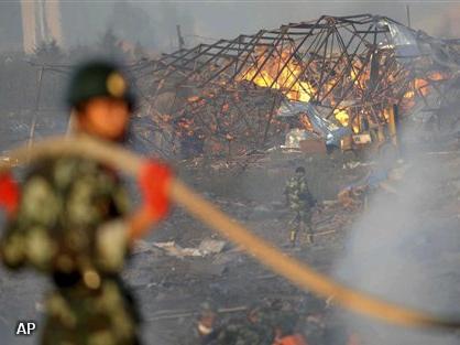 Dodental explosie vuurwerkfabriek China opgelopen