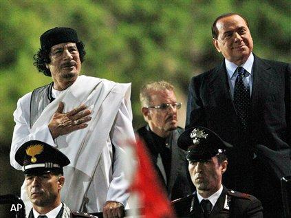 Gadhafi ergert Italiaanse politici