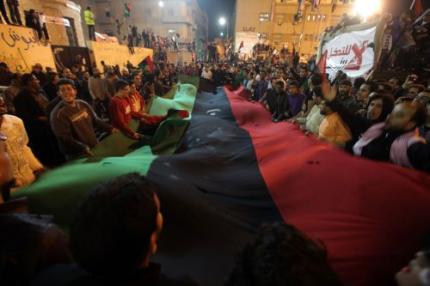 Feest in Libische stad Benghazi
