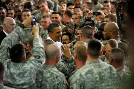 Obama ontmoet leden Osama-commando