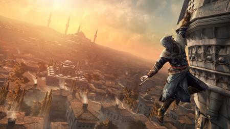 Ezio demonstreert zijn klimvaardigheden en nieuwe hookblade