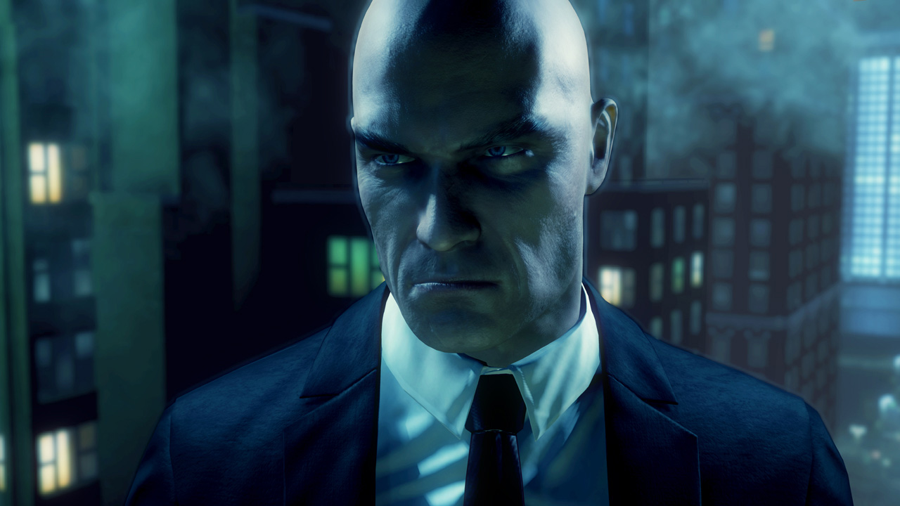 Badass Agent 47 looking away into the distance