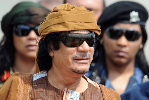 'Muammar Kaddafi op de vlucht'