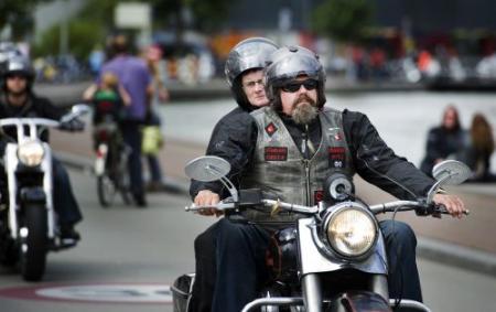 Harley-rijders toch naar het centrum Breda
