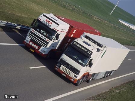 Recordaantal vrachtwagens gekanteld (Foto: Novum)