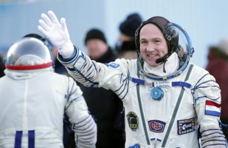 Astronaut Kuipers komt aan bij ISS