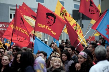 Duitse betoging tegen Turkse premier