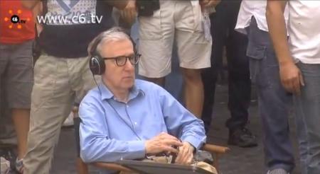 Woody Allen op set To Rome With Love