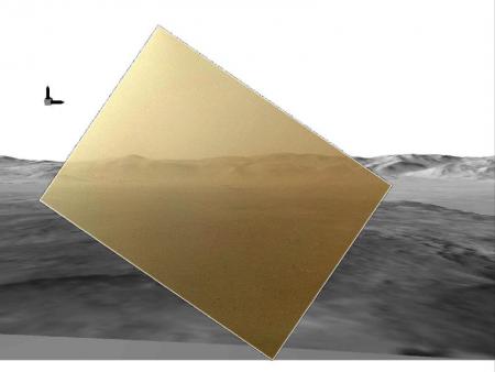 Eerste kleurenfoto van Marsrover Curiosity