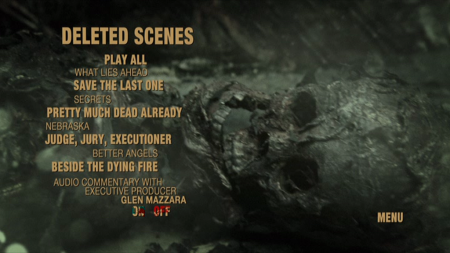 The Walking Dead del scenes menu