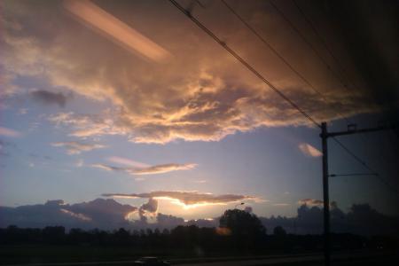 Zon in de trein