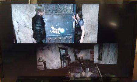 Resident Evil co-op beeldscherm