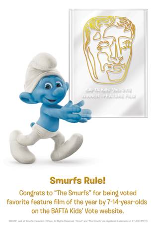 The Smurfs wint BAFTA