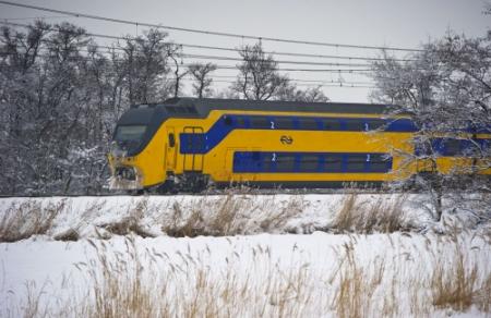 Minder treinen door sneeuwval