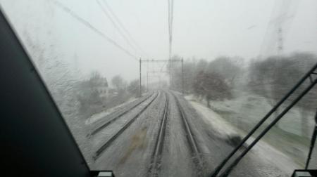 Winter in de trein