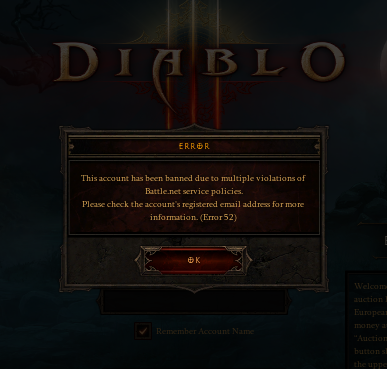 Diablo 3 BAN