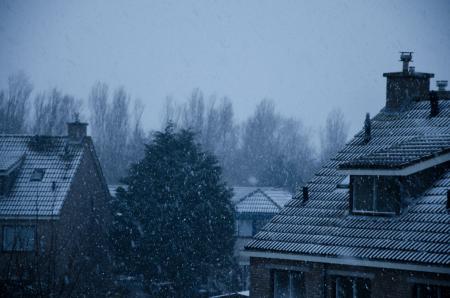 Sneeuwval in Den Helder
