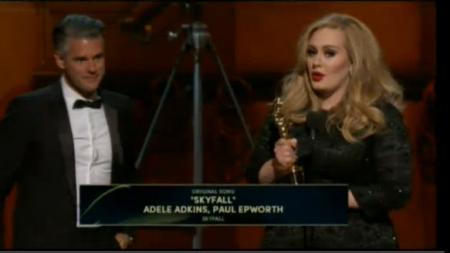 Adele Adkins en Paul Epworth ontvangen de Oscar voor beste song