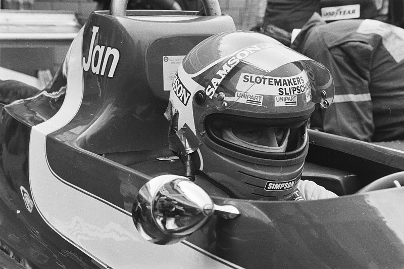 Jan Lammers in de Ensign-Ford tijdens de Grand Prix van Zandvoort in 1980 (WikiCommons/Hans van Dijk)
