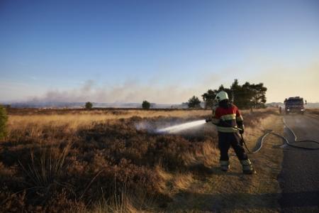 Heidegebied bij Leende door brand verwoest