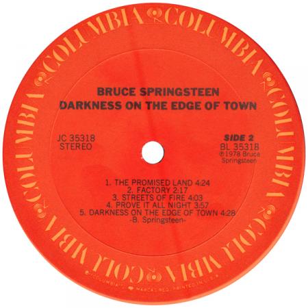 Bruce Springsteen - Darkness On The Edge Of Town B
