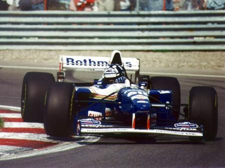Damon Hill tijdens de Grand Prix van Canada in 1995 (WikiCommons/Rick Dikeman)