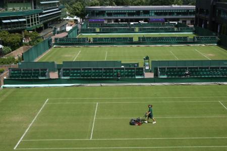 De banen op Wimbledon worden minutieus verzorgd zodat ze in topconditie zijn elke dag (Foto: Pro Shots)