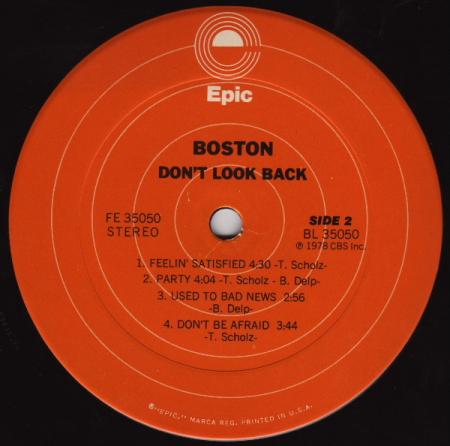 Boston - Don't Look Back B