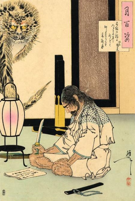 Generaal Akashi Gidayu pleegt zelfmoord, 1582