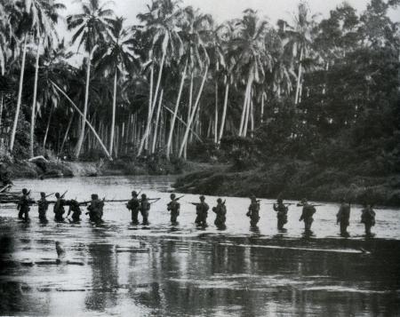 Amerikaanse patrouille op Guadalcanal