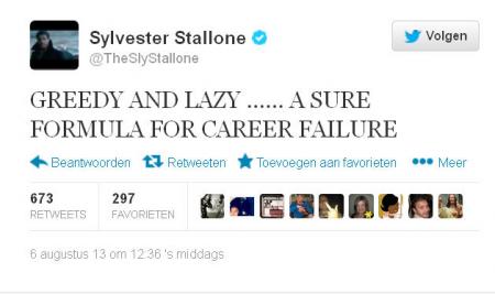 Stallone over Willis op Twitter