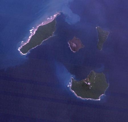 Satellietfoto Krakatau, 1992