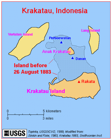Kaartje Krakatau voor en na