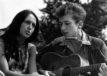 Joan Baez en Bob Dylan bij de March on Washington