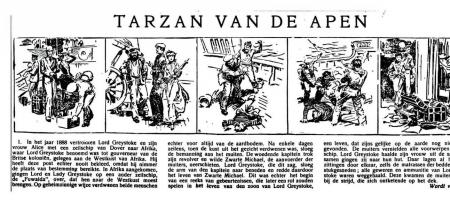 De strip Tarzan van de Apen uit het blad Frisia in 1940