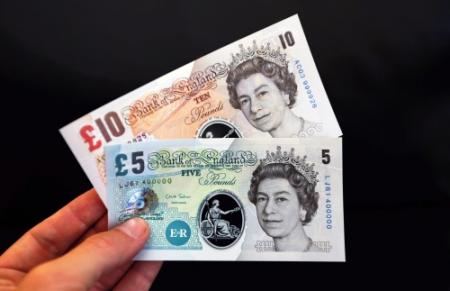 'Plastic bankbiljetten in Groot-Brittannië'