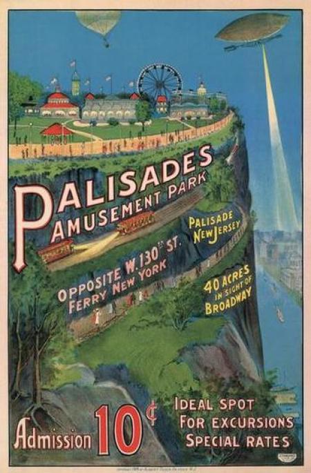 Vroege advertentie voor Palisades Park