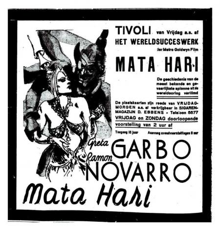 Greta Garbo als Mata Hari in 1932