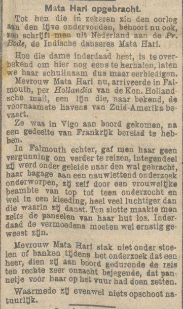 Uit Het nieuws van den dag voor Nederlandsch-Indie van 30 januari 1917