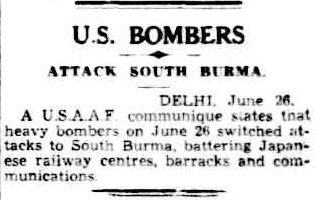 Uit de Cairns Post van 28 juni 1943
