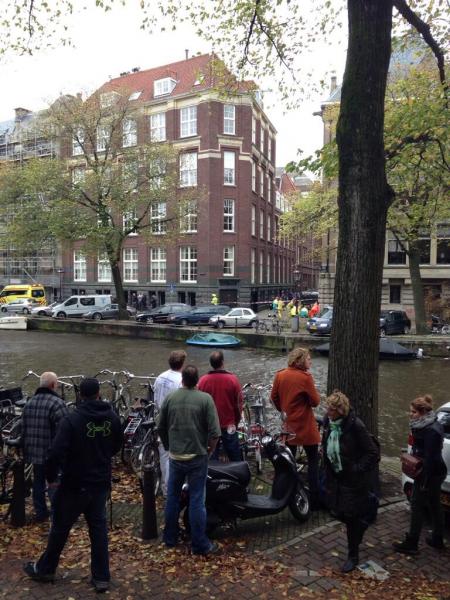 De omgewaaide boom op de Herengracht (Foto: donroyco)